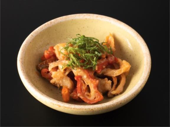 旬のホヤを使った蒸しほやの酢味噌和え